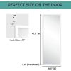 White Full Length Bedroom Mirror with Over the Door or Wall Mounted Design