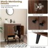 Mid-Century Modern Bathroom Vanity in Walnut Wood Finish with Sink