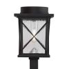 4-Pack - Black Solar LED Light Set - Outdoor Path Yard Lighting