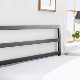 Twin size Sturdy Modern Black Metal Headboard