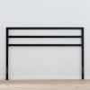 Twin size Sturdy Modern Black Metal Headboard