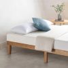 Twin size Solid Wood Platform Bed Frame in Natural Wooden Finish