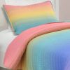 Twin/Twin XL 2 Piece Multi-Color Rainbow Quilt Set