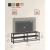 Industrial Black Metal Wood TV Stand Entertainment Center for TV up to 70-inch