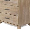 Modern Farmhouse Solid Wood 5 Drawer Bedroom Chest in Pine Finish