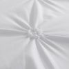 King Size All Season Pleated Hypoallergenic Microfiber Reversible 3 Piece Comforter Set in White