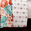 Full/Queen Red Poppy Flower White Teal Lightweight 3 Piece Cotton Quilt Set