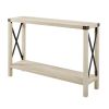 Industrial Farmhouse Entryway Table / Sofa Table in White Oak Wood Finish