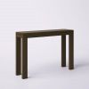 Solid Wood Modern Accent Console Table / Sofa Table in Dark Brown Walnut Finish