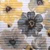 King size White Yellow Grey Flowers Lightweight Polyester Microfiber Quilt Set