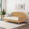 Twin size Mid-Century Modern Yellow Velvet Upholstered Daybed