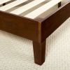 Full size Low Profile Solid Wood Platform Bed Frame in Espresso Finish