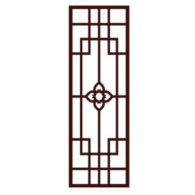 Chinese Style Frosted Glass Window Film Imitation Redwood Lattice Window Film No Glue Sliding Door Static Film; 15x39 inch