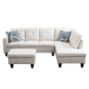 White Semi PU Synthetic Leather Sofa Living Room Sofa