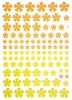 Yellow Floral Heart - Large Wall Decals Stickers Appliques Home Decor