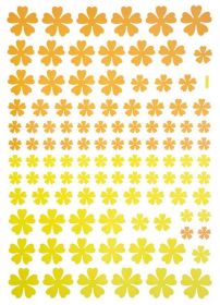 Yellow Floral Heart - Large Wall Decals Stickers Appliques Home Decor