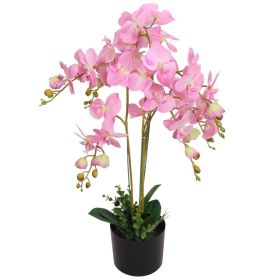 Artificial Orchid Plant with Pot 29.5" Pink