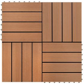 WPC Tiles 11.8"x11.8" 11 pcs 11 ft² Brown