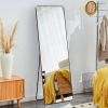 The 4th generation floor standing full-length mirror. wall mirror, bathroom makeup mirror, bedroom foyer, clothing store, wall mounted. 65 "* 23.2"