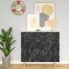 Self-adhesive Furniture Film Black Stone 196.9"x35.4" PVC