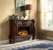 ACME Versailles FIREPLACE Cherry Oak Finish AC01315