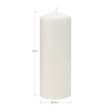 Stonebriar 3" x 8" Unscented 1-Wick White Pillar Candles, 6 Pack