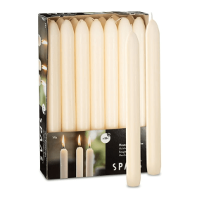 Tribello Ivory Taper Candles, 14 Pack, 9" Unscented Ivory Candlesticks for Home Decoration, Wedding, Holiday and Parties