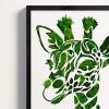 Giraffe Metal Art Moss Wall Decor