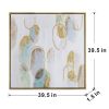 39.5" x 39.5" Modern Oil Painting, Square Framed Wall Art for Living Room Dining Room Office