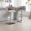 COOLMORE Vintage Bar Stools with Back and Footrest Counter Height Dining Chairs 2PC/SET