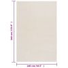 Shaggy Rug Cream White 8'x11' Polyester