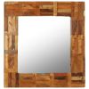 Wall Mirror Solid Reclaimed Wood 23.6"x23.6"