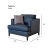 Aspen Navy Top Grain Leather Chair