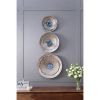 Silver Textured Oversized Disc, Wall Decor for Living Room Bedrrom Entryway Office, Set of 3