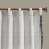 Cotton Printed Curtain Panel with Chenille detail and Lining