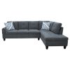 Dark Grey Flannel Living Room Sofa