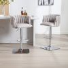 COOLMORE Vintage Bar Stools with Back and Footrest Counter Height Dining Chairs 2PC/SET