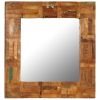 Wall Mirror Solid Reclaimed Wood 23.6"x23.6"