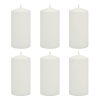 Stonebriar 3" x 6" Unscented 1-Wick White Pillar Candles, 6 Pack