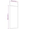 Door Mirror Black 11.8"x31.5" Glass and Aluminum