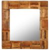 Wall Mirror Solid Reclaimed Wood 23.6"x23.6"