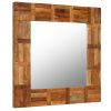 Wall Mirror Solid Reclaimed Wood 23.6"x23.6"