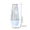 White Ceramic Vase with Gold Wood Grain Design - Elegant and Versatile Home Decor