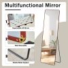 The 4th generation floor standing full-length mirror. wall mirror, bathroom makeup mirror, bedroom foyer, clothing store, wall mounted. 65 "* 23.2"