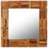 Wall Mirror Solid Reclaimed Wood 23.6"x23.6"