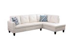 White Semi PU Synthetic Leather Sofa Living Room Sofa