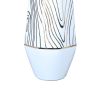 White Ceramic Vase with Gold Wood Grain Design - Elegant and Versatile Home Decor