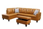 Ginger Semi PU Synthetic Leather Sofa Living Room Sofa