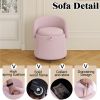 Multi-functional stool 23 inches movable storage, pink teddy fleece everywhere in the bedroom and living room