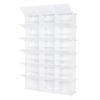 12-Tier Portable 72 Pair Shoe Rack Organizer 36 Grids Tower Shelf Storage Cabinet Stand Expandable for Heels, Boots, Slippers, White